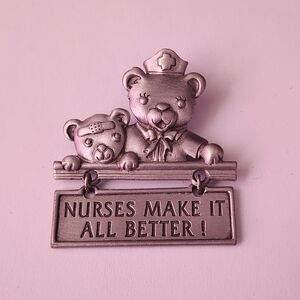 JJ Jonette Jewelry Nurse Bear Brooch